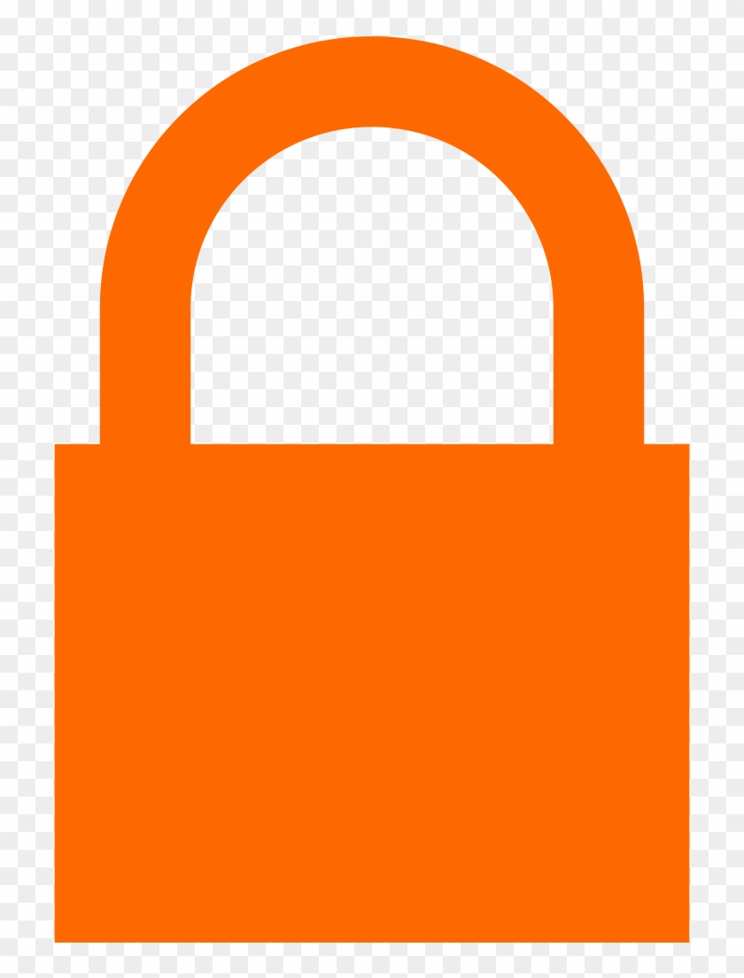 File - Orange Lock - Svg - Orange Lock Icon Png #1467455
