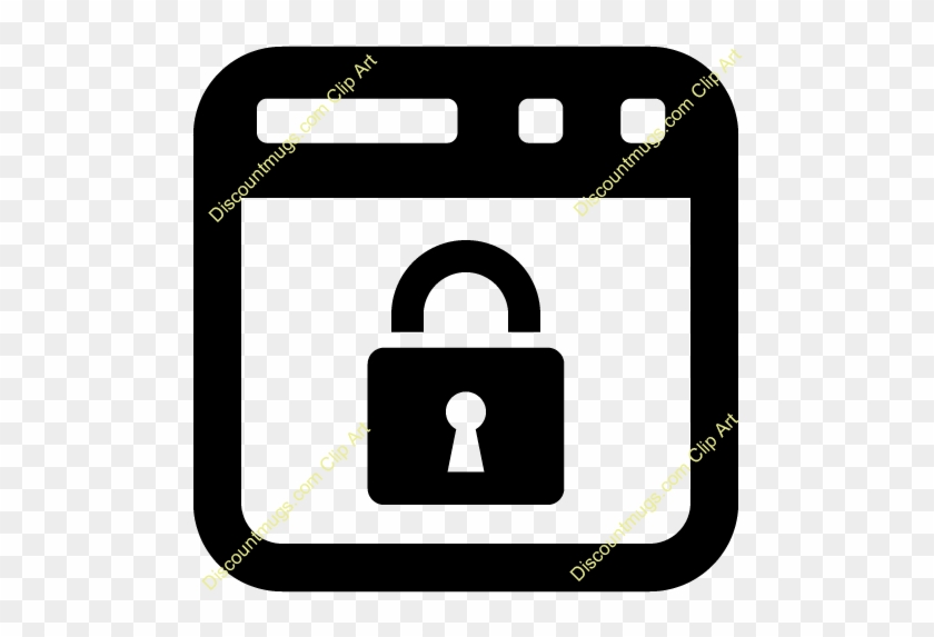 Padlock Clipart Padlock Line Font - Clip Art #1467470