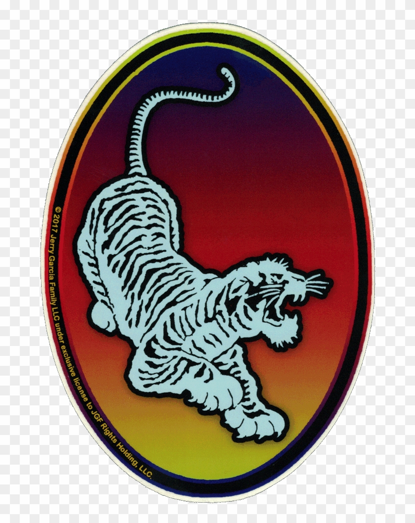 Grateful Dead Jerry Garcia Tiger Guitar Emblem - Jerry Garcia Tiger Decal #1467581