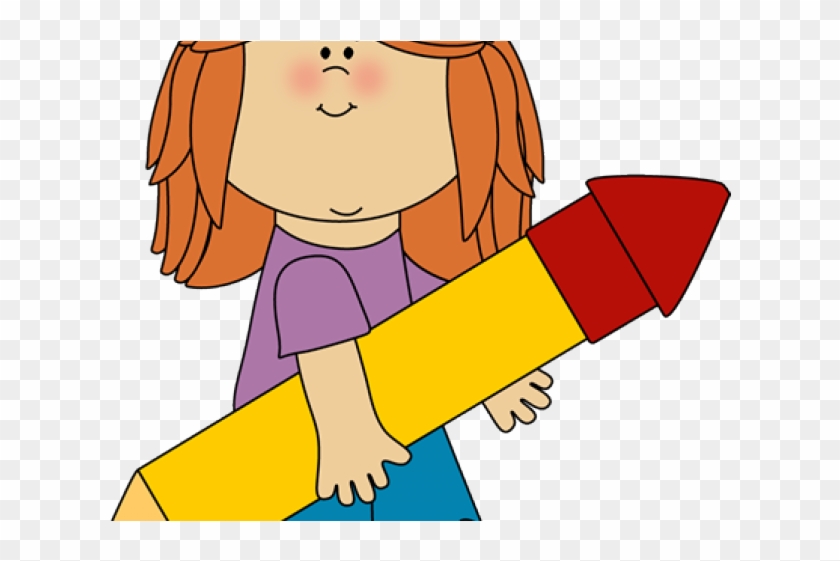 Child Clipart Pencil - Kid Write Png #1467591