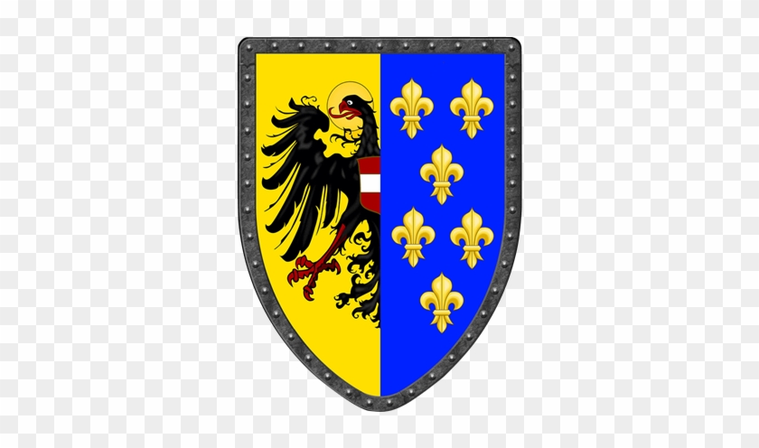 Charlemagne Steel Battle Shield - Holy Roman Empire Flag #1467858