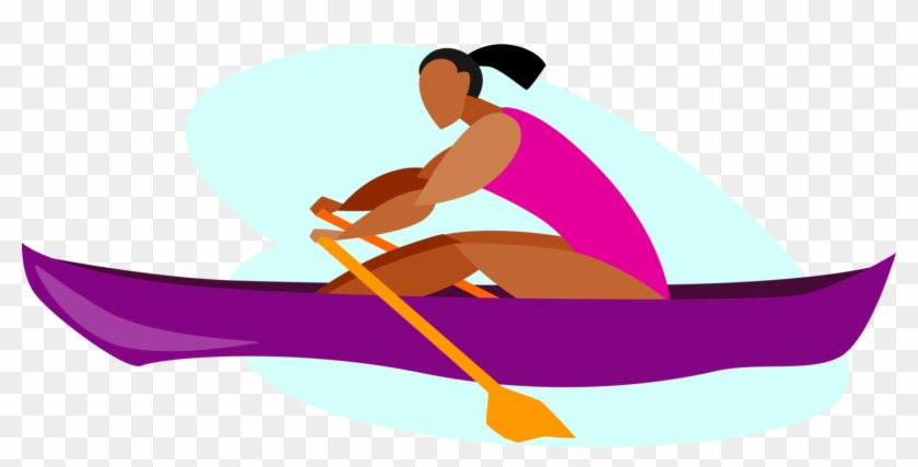 Clip Art Transparent Download Rower Rows With Oars - Rowing Clipart Free Women #1467979