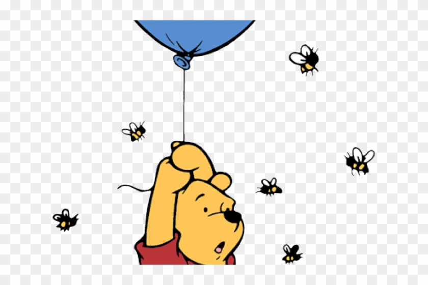 Winnie The Pooh Clipart Balloon Outline - Winnie The Pooh With Balloon #1468142