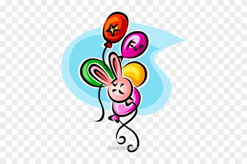 Party Balloons Royalty Free Vector Clip Art Illustration - Cartoon #1468204