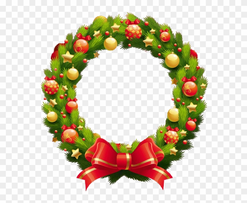Pin Free Holiday Open House Clip Art - Free Christmas Wreath Png #1468550