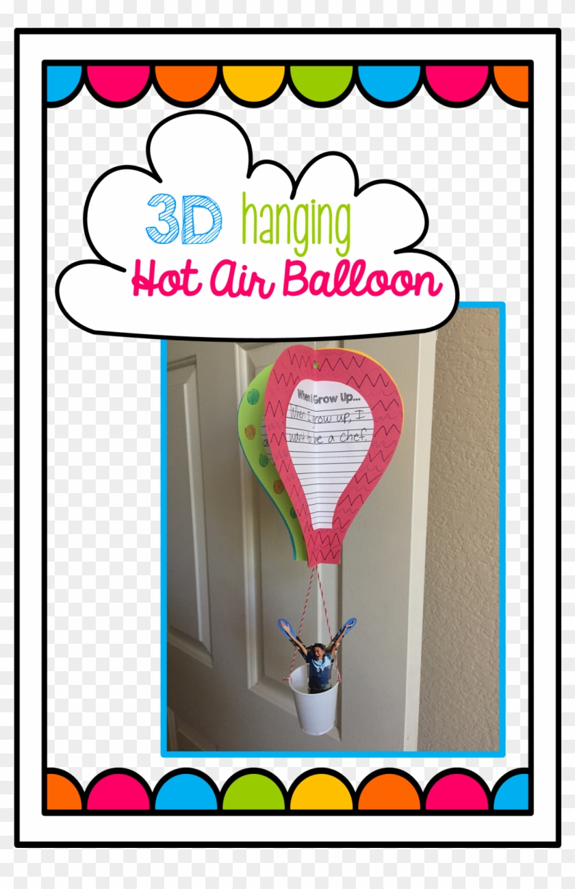 3d Hot Air Balloon To Hang In Classroom For Back To - 3d Hot Air Balloon To Hang In Classroom For Back To #1468557