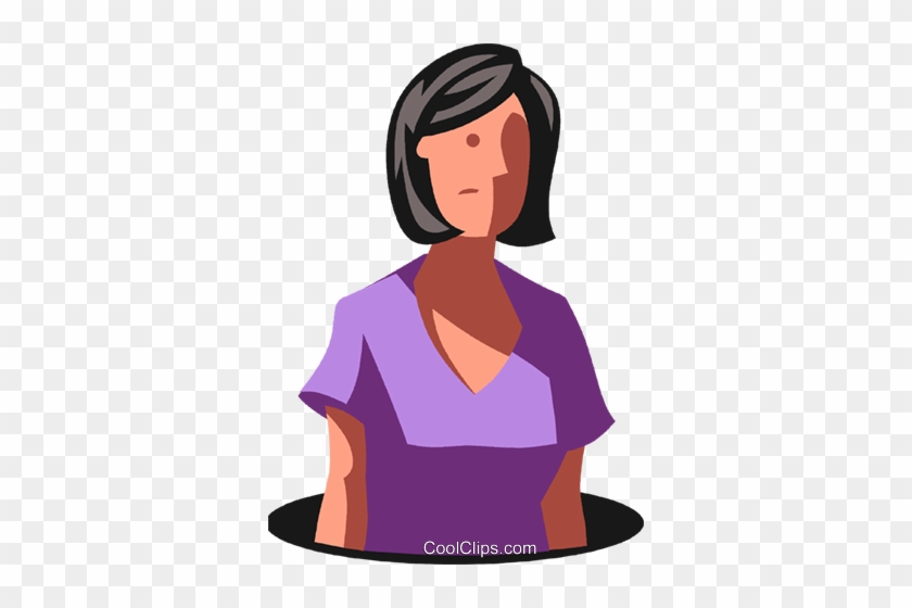 Businesswoman In A Hole Royalty Free Vector Clip Art - Cartoon #1468648