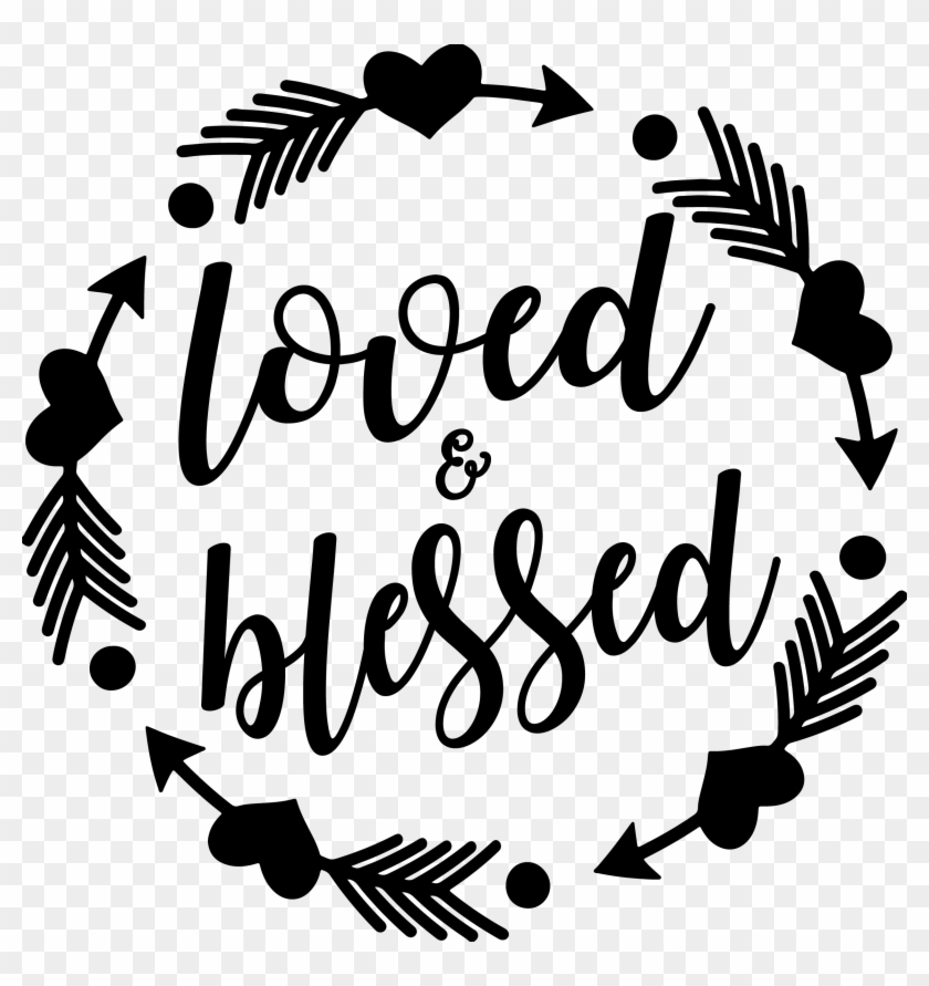 Loved And Blessed Valentines Day Monogram Svg Free Transparent Png Clipart Images Download