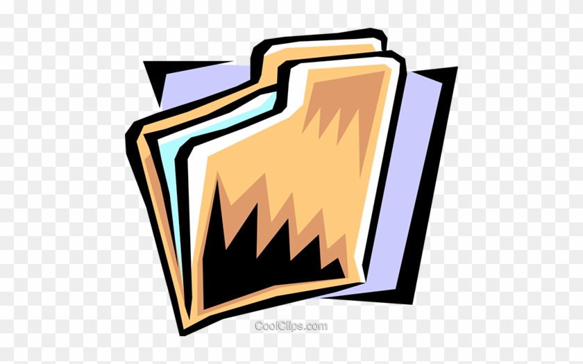 File Folder Royalty Free Vector Clip Art Illustration - File Folder Royalty Free Vector Clip Art Illustration #1468705