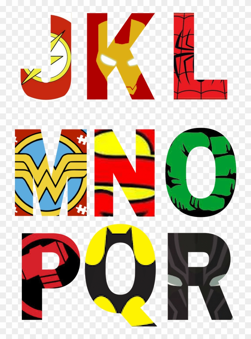 Superhero Lettering Printable - Free Printable Superhero Alphabet Letters -  Free Transparent PNG Clipart Images Download