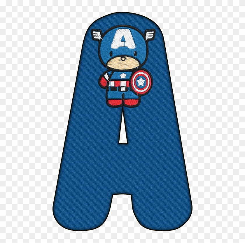 Alphabet, Superhero, Letter, Diy - Captain America Chibi #1468825