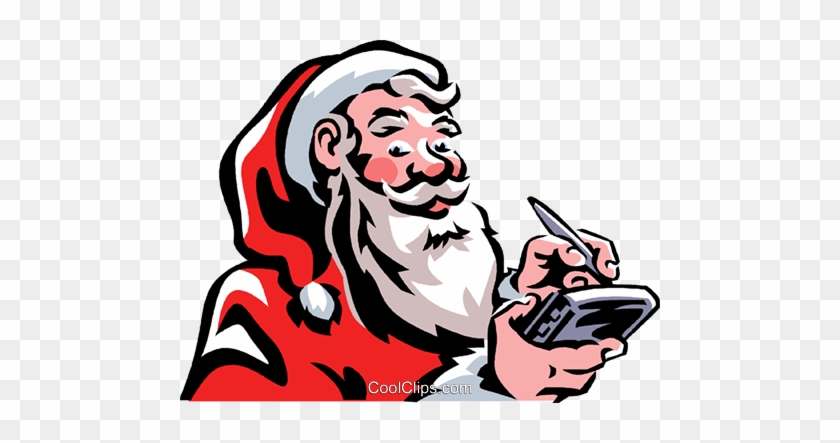 Santa Adding Information To His Day Timer Royalty Free - Illustration #1468868