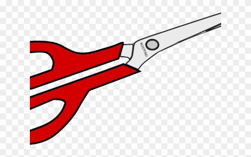 Knife Clipart Scissors - Drawing Of Red Scissors #1468939