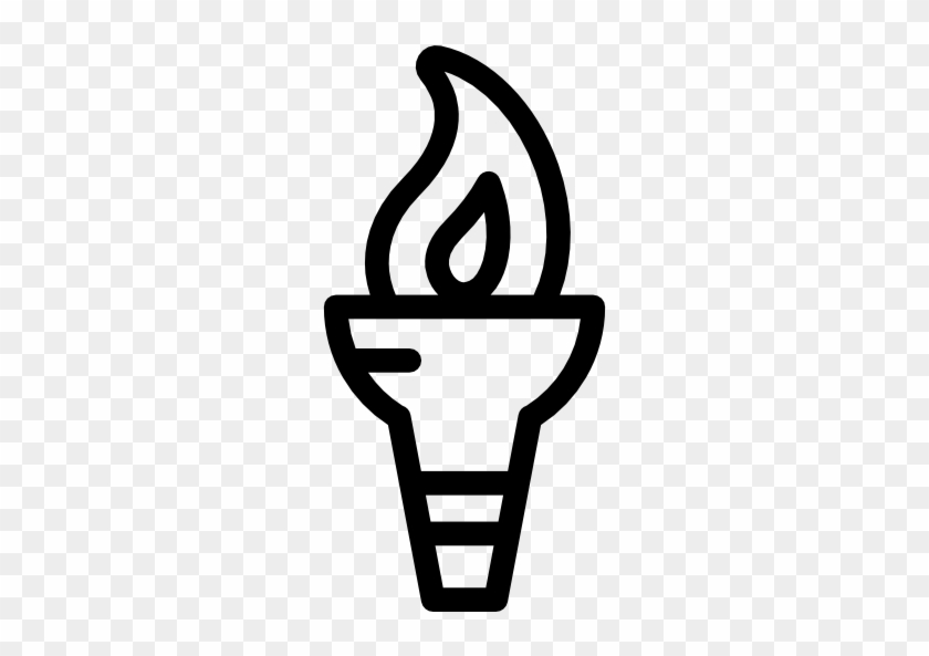 Svg Library Library Torch Icon - Torch Fire Png Black White #1469314