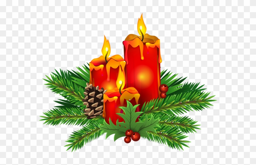 Christmas Garland - - Christmas Candles Png #1469338