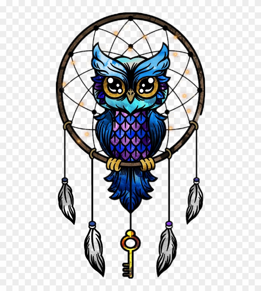 Owl Mandala Dreamcatcher Image Drawing - Atrapasueños Con Un Buho #1469379
