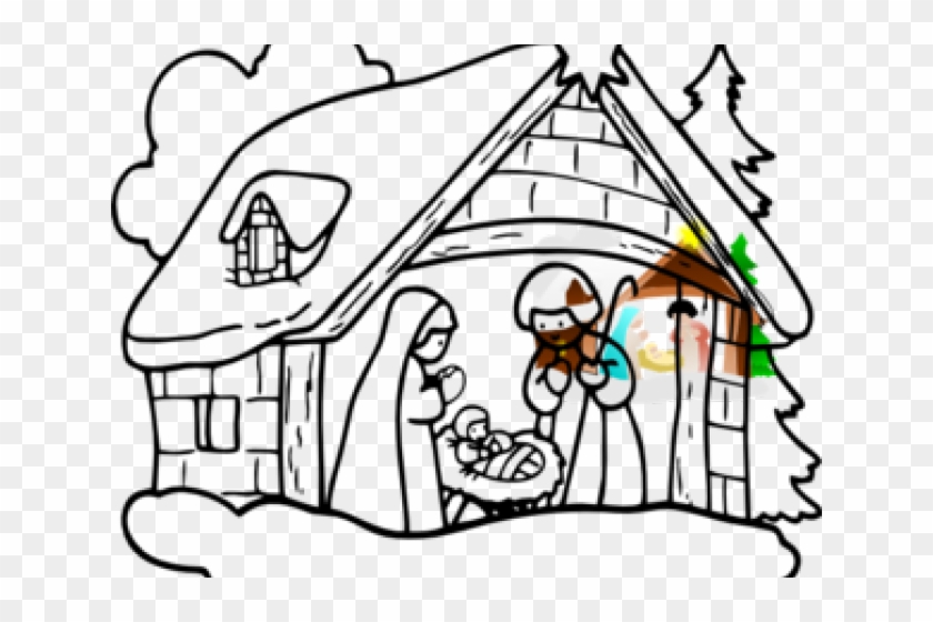 Original - Christmas Crib Drawing Easy #1469395
