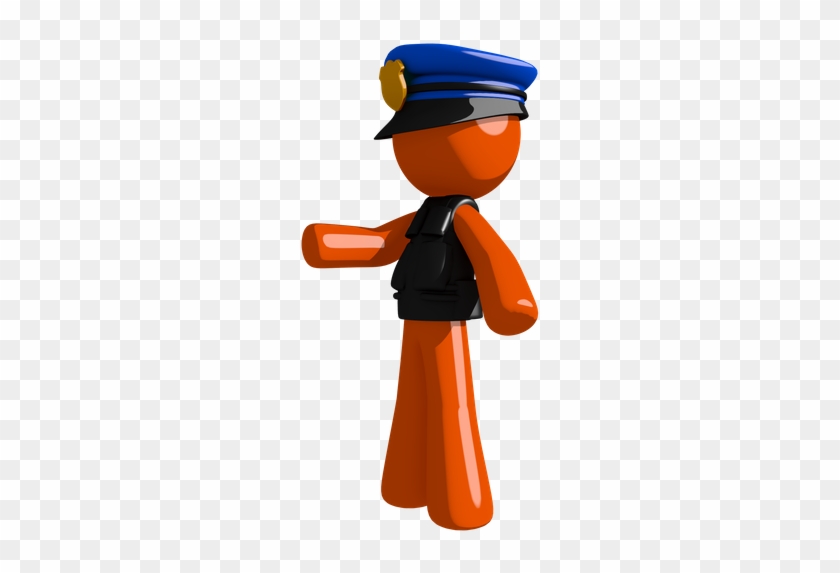 Orange Man Police Officer Gesturing Left - Slime & Reason #1469677