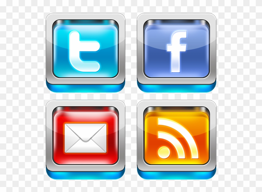 Social Media Icons 3d Clipart Social Media Computer - 3d Social Media Icons Round #1469703