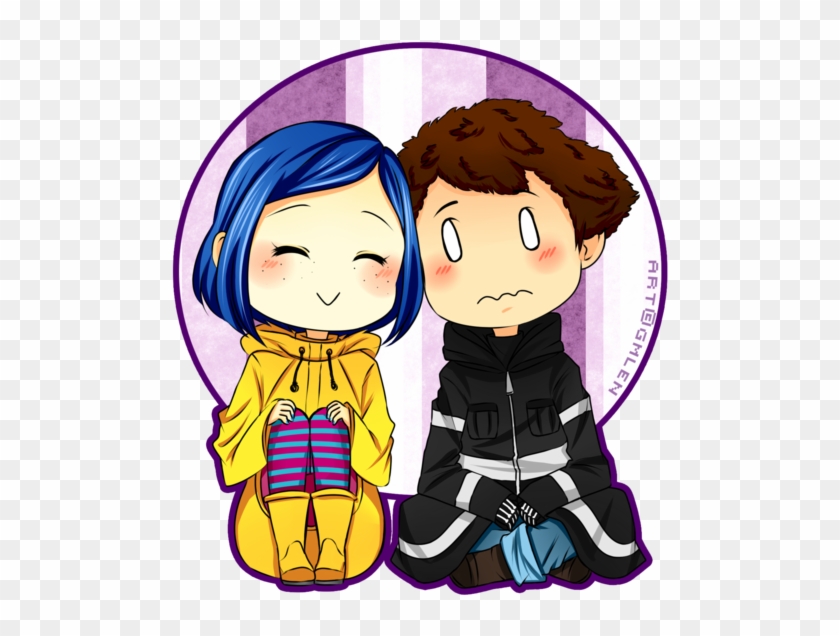 Image Black And White And Wybie By Gmlen Deviantart - Coraline And Wybie Anime #1469723