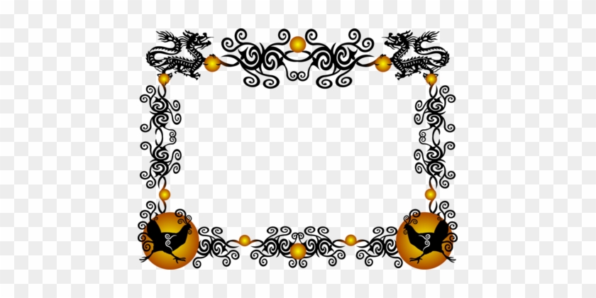 Borders And Frames China Chinese Dragon Chinese Calendar - Border Chinese New Year Png #1469804