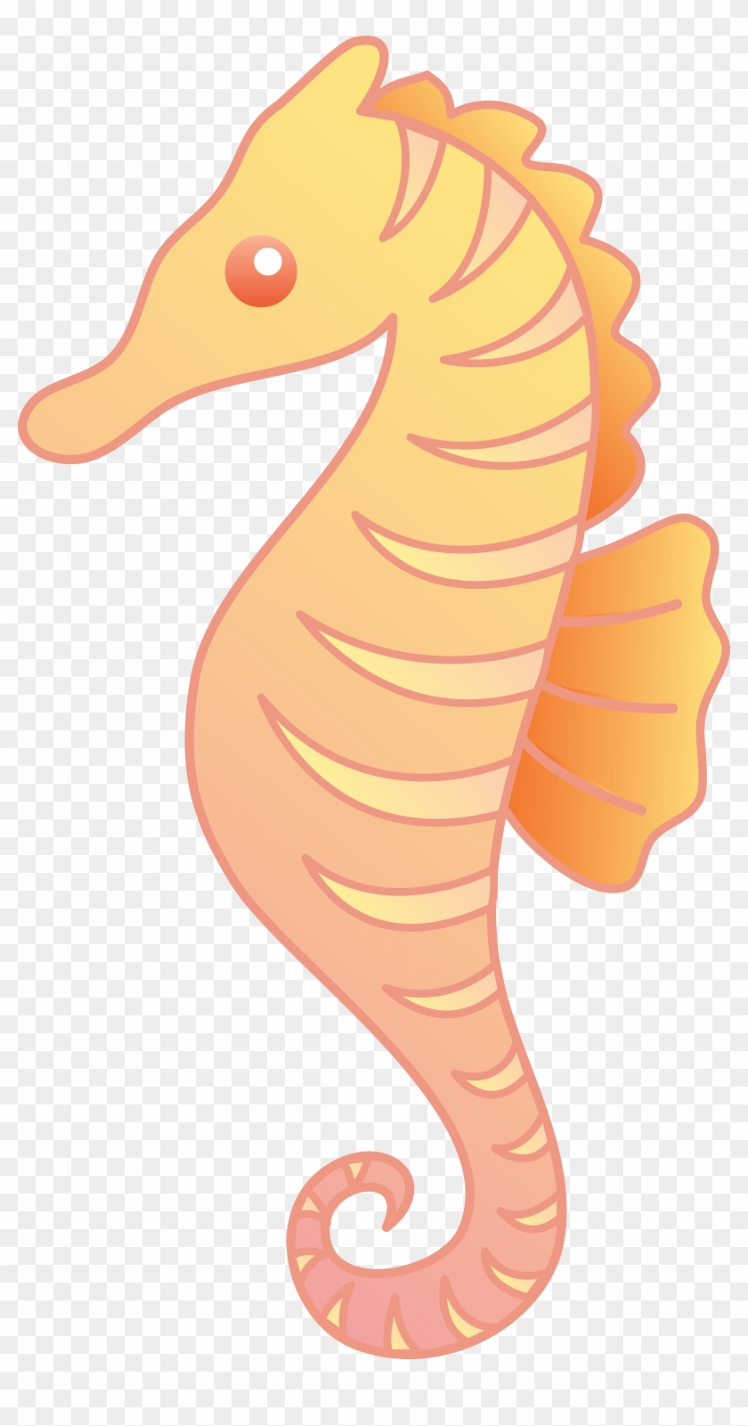 Orange Clipart Seahorse Pencil And In Color - Clip Art #1469996
