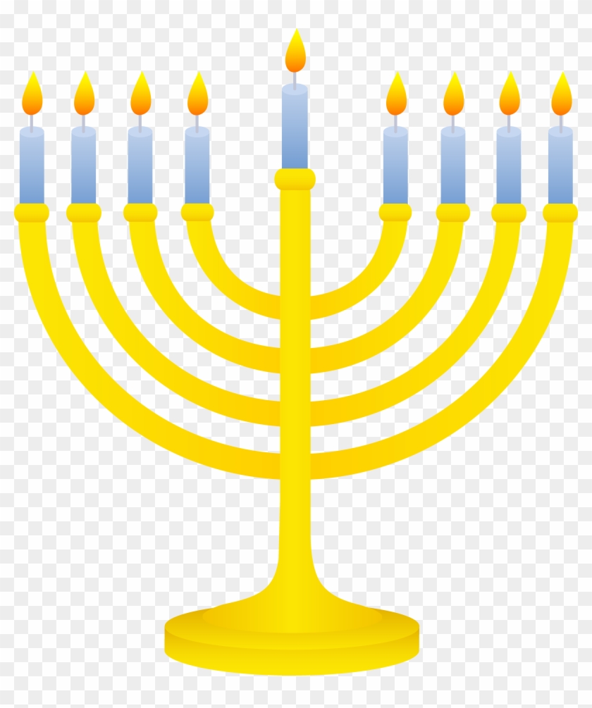Jewish Symbols Clip Art - Hanukkah Menorah Clip Art #1470157