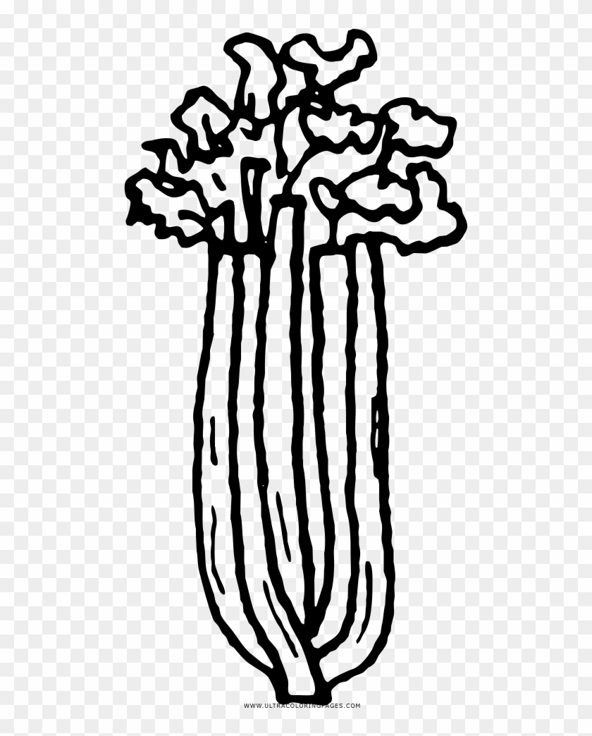 Celery Coloring Shabbat - Apio Para Colorear - Free Transparent PNG Clipart  Images Download