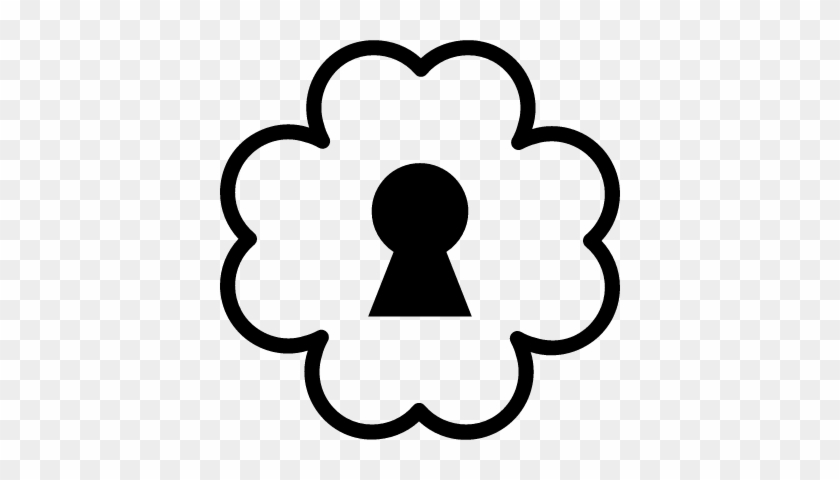 Flower Shaped Keyhole Vector - Forma De Una Flor #1470271