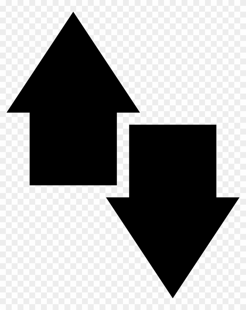 Clip Art Up And Down Opposite Arrows Symbol Side By - Up And Down Symbol #1470371
