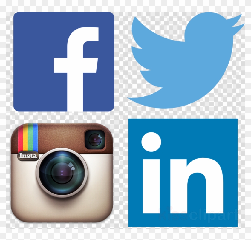 Facebook Twitter Instagram Linkedin Clipart Social - Fb Twitter Instagram Linkedin #1470488