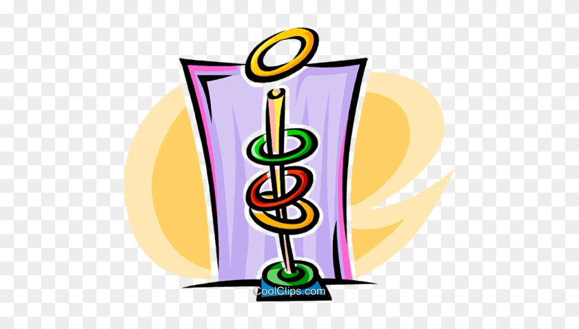 Arcade Games Royalty Free Vector Clip Art Illustration - Ring Toss Game Clipart #1470598