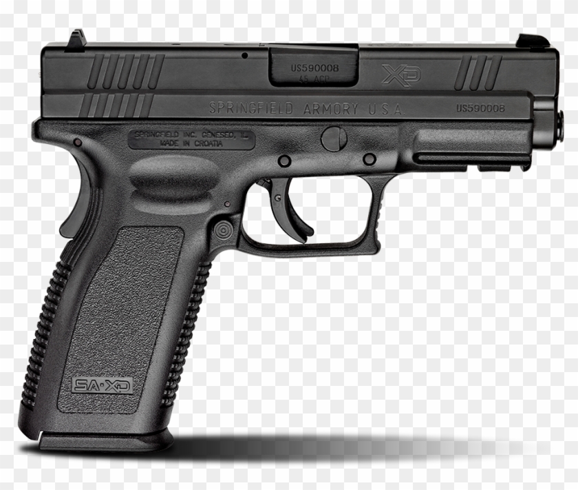 Clip Art Picture Black And White Stock Xd Service Model - Springfield Xd Mod 2 #1470620
