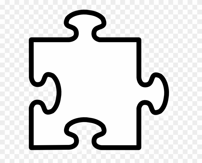 Jigsaw White Puzzel Peice Clip Art At Clker Com - Puzzle Pieces Template #1470641