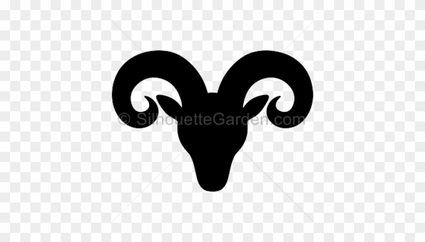 Ram Head Silhouette Clip Art - Clip Art #1470763