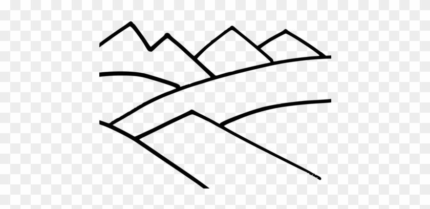 Drawing Line Art Mountain Computer Icons Silhouette - Mountain Drawn #1470771