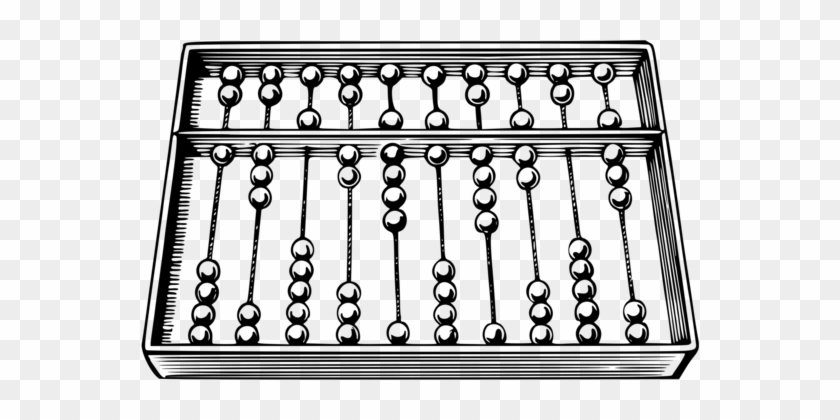 Roman Abacus Black And White Mathematics Counting - Abacus Clipart Black And White #1470772