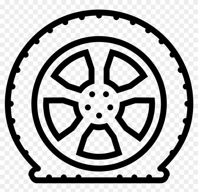 Flat Tire Drawing At Getdrawings - Wheel #1470926