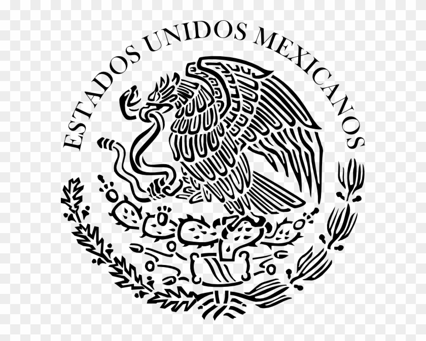 Escudo De M U00e9xico Png Mexican Fiesta Border Clip - Mexico Flag Eagle Black And White #1471170