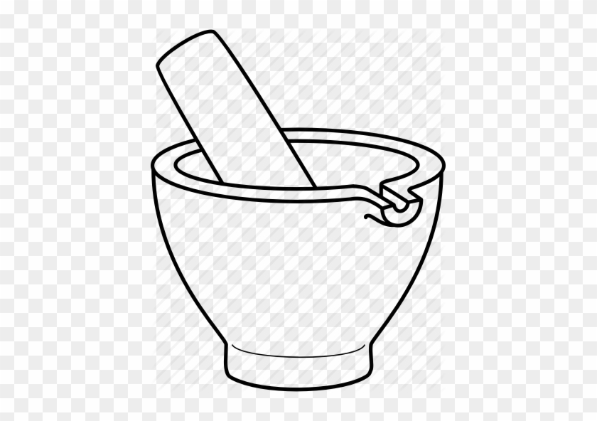 Clip Transparent Library Drawing Beautiful Hand Healthy - Mortar And Pestle Drawing Png #1471393