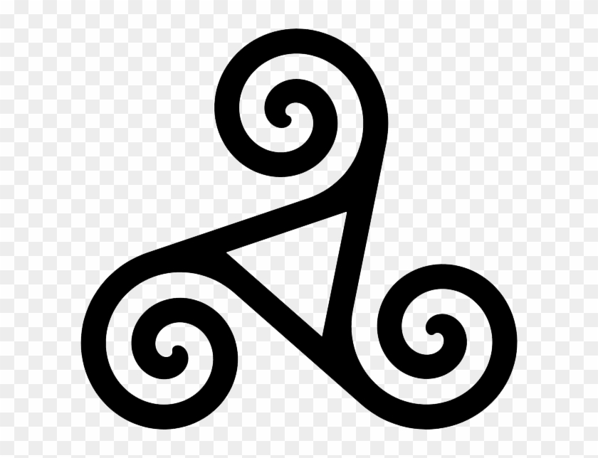 Triple Spiral Celtic Spiral, Celtic Designs, Irish - Triskele Hollow Triangle #1471545