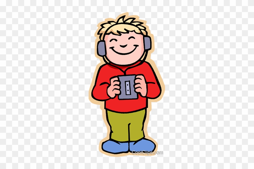 Girl Listening To Music, Tape Recorder Royalty Free - Ascoltare La Musica Clipart #1471637