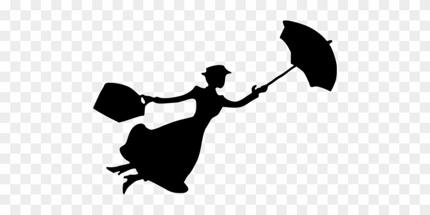 Katie Nanna Mary Poppins Silhouette Cherry Tree Lane - Mary Poppins Silhouette #1471646