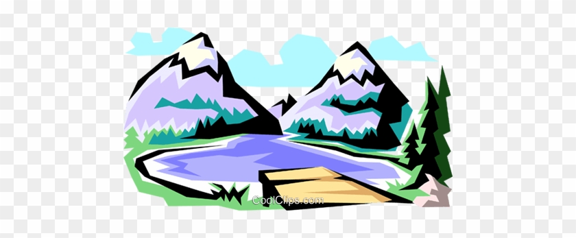 Mountain Scenes Royalty Free Vector Clip Art Illustration - Free Printable Clipart Of Landforms #1472144