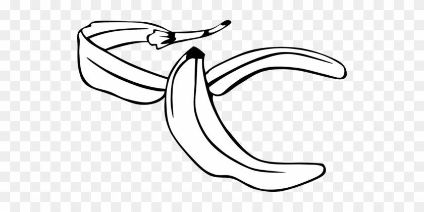 Banana Peel Banana Bread Drawing - Banana Peel Black And White #1472199