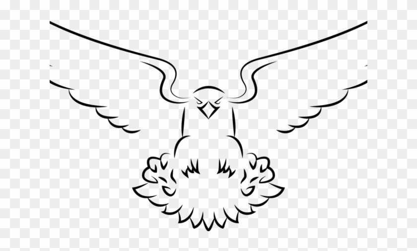 Drawn Eagle Simple - Eagle Drawing Png #1472272