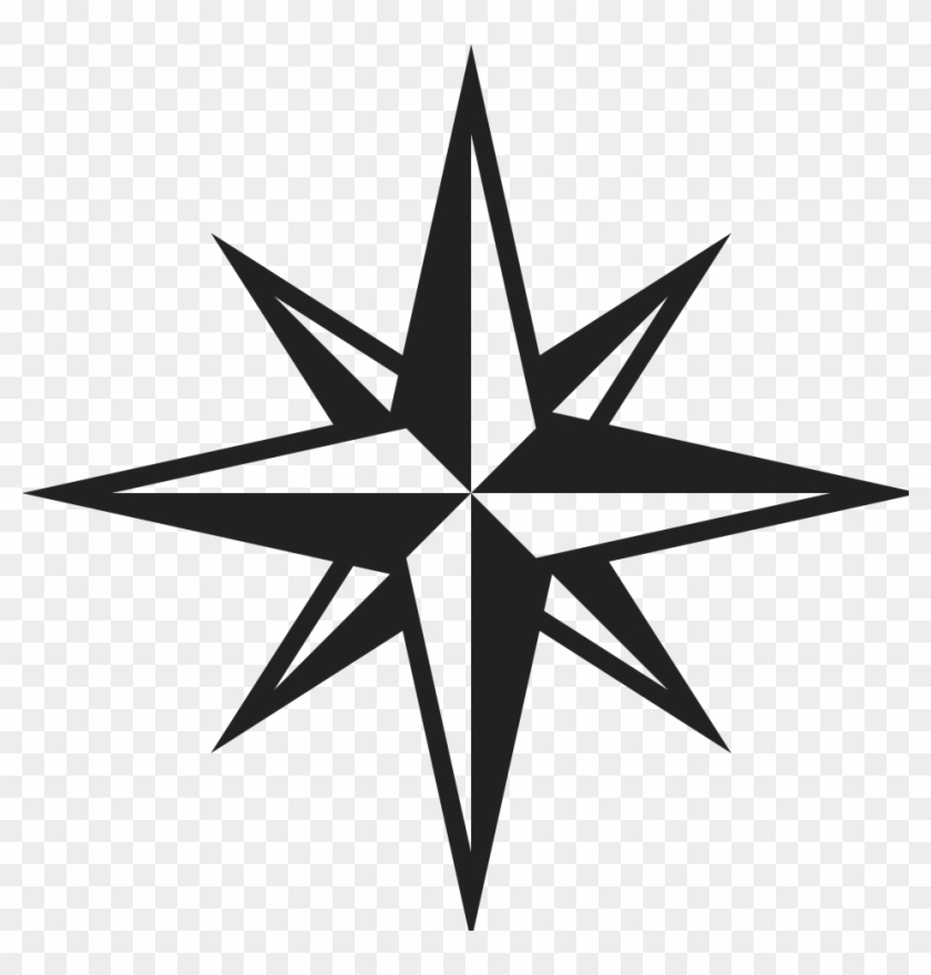 Five Pointed Star Clipart Banner Transparent Src - Nautical Star 8 Point #1472506