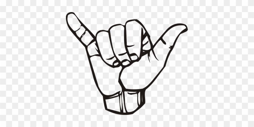 Hand Emoji Clipart Sign Language - Hang Loose #1472579