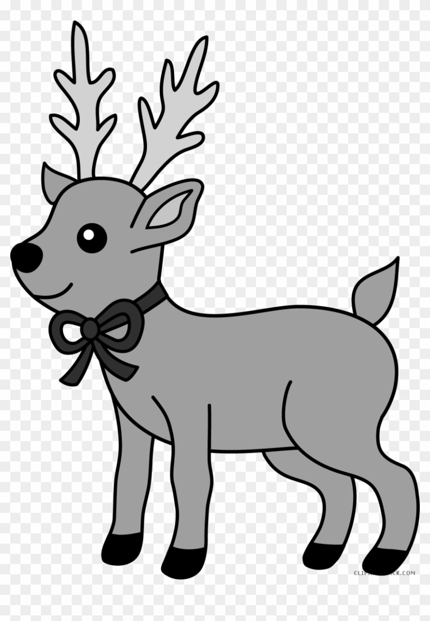 Reindeer Animal Free Black White Clipart Images Clipartblack - Rudolph The Reindeer Throw Blanket #1472787