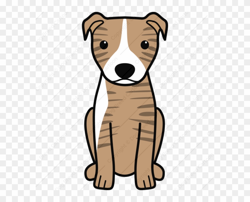 Cartoon Dogs Cropped Clipart Dog Breed Puppy American - Amerikanische Pitbull Terrier (natürliche Ohren) Mousepad #1472964